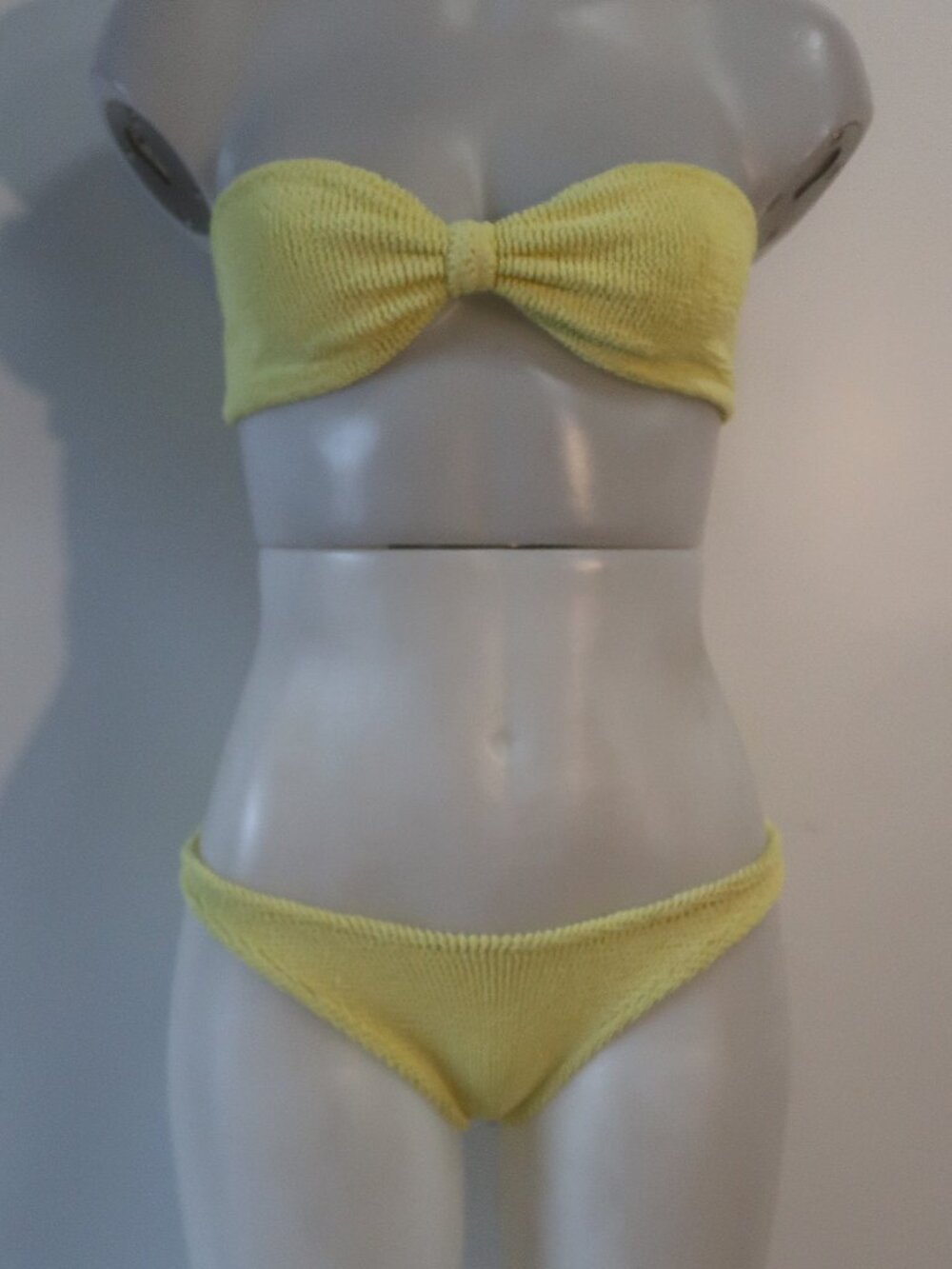 Womens Hunza G London Yellow (Item- 25) Bandeau Swim Bikini OS